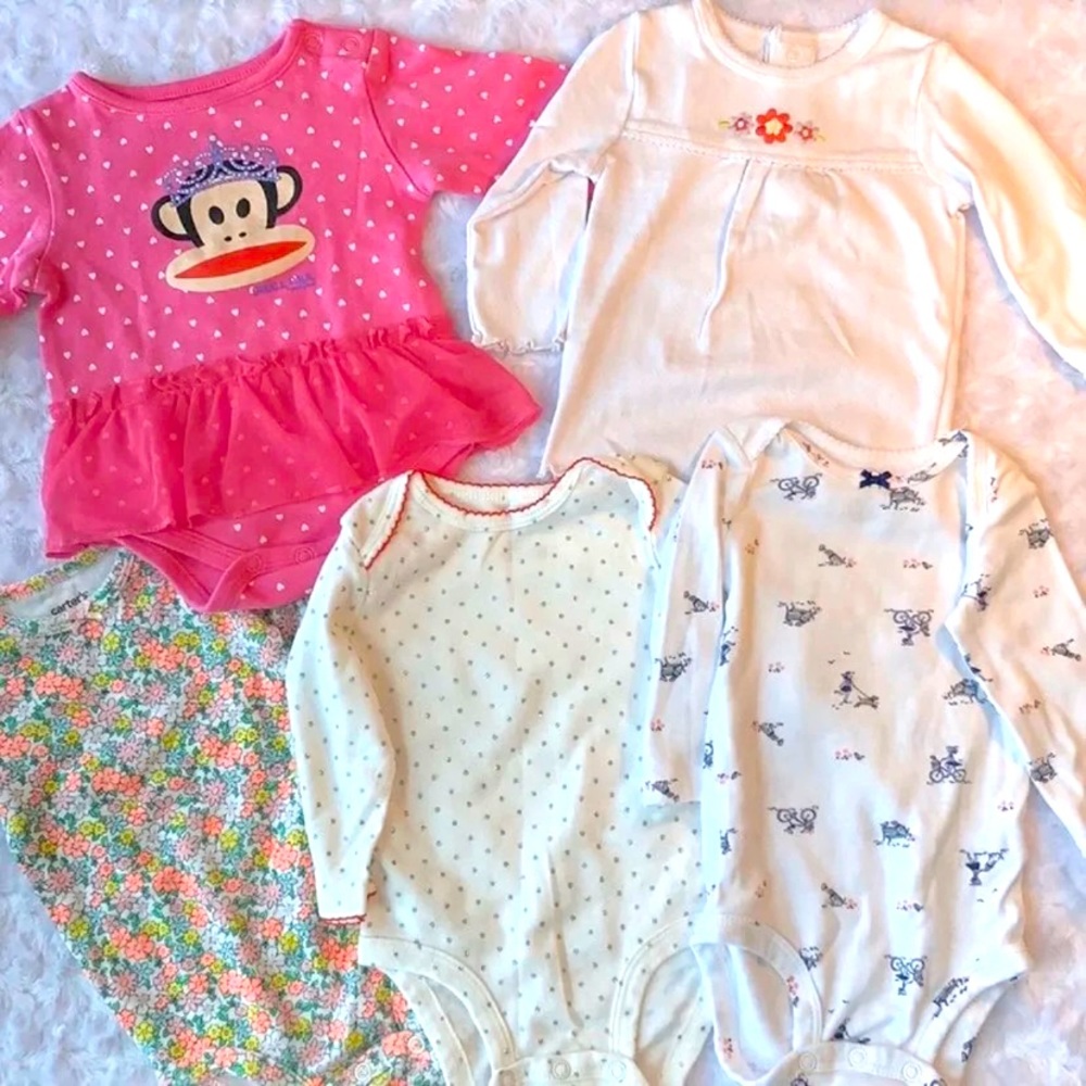 Baby Girl Onesie & Shirt Bundle Size 6 Months - Picture 1 of 6
